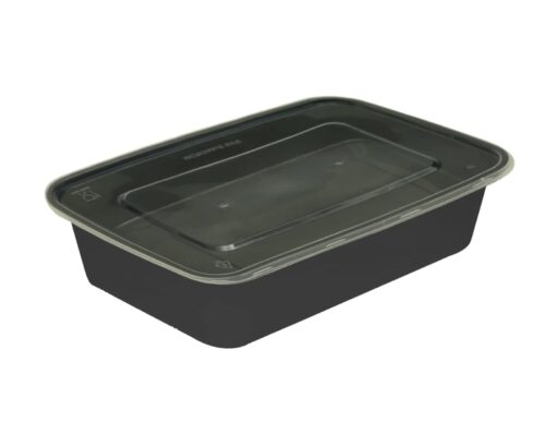 Plastic container 650ml black