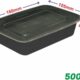 Plastic container 500ml black