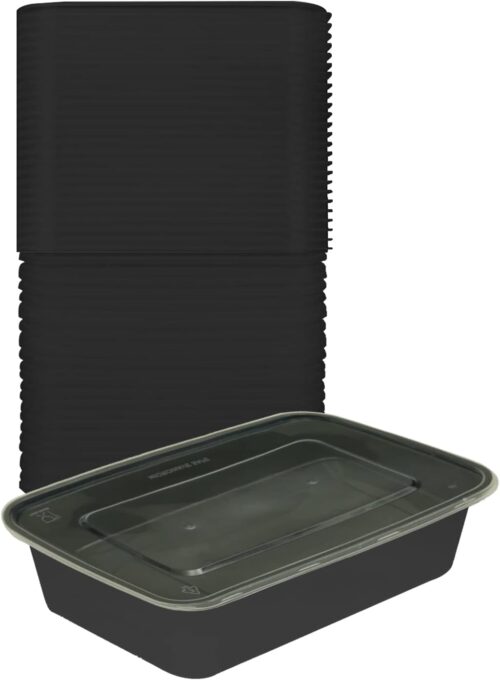 Plastic container 650ml black