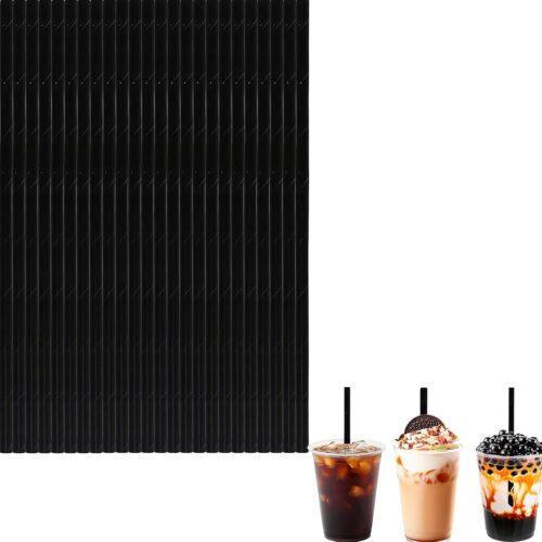 Paper straws black 6*197mm